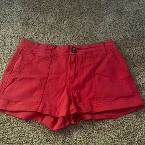 coral button shorts / not worn